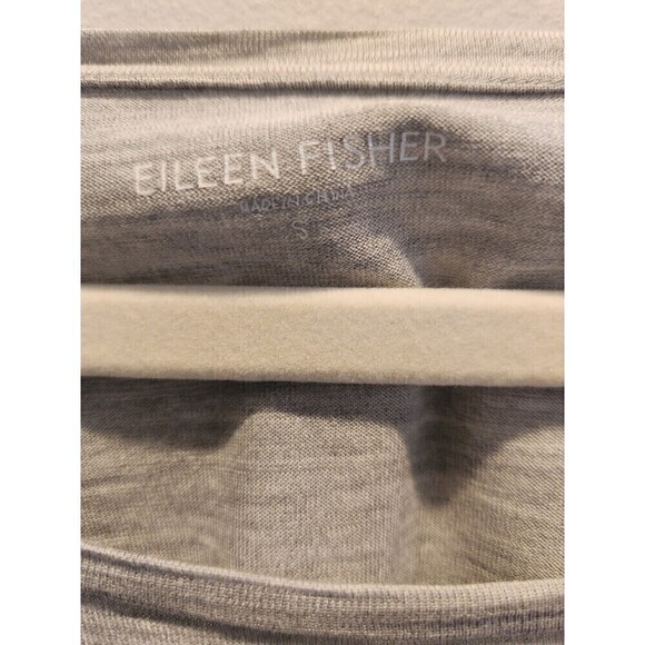Eileen Fisher Blouse Silk Blend Gray Sz S Dolman Sleeve, Cuff Wrist And Waist - Picture 4 of 9